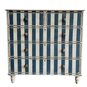 CÔTE D’AZUR STRIPE COLLECTION - NAVY BLUE & WHITE | Drawer Chest