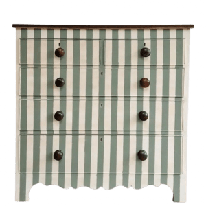 CÔTE D’AZUR STRIPE COLLECTION - PPAYNE'S GREY & WHITE | Drawer Chest