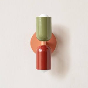 Retro Colour Block Dual-Head Wall Lamp