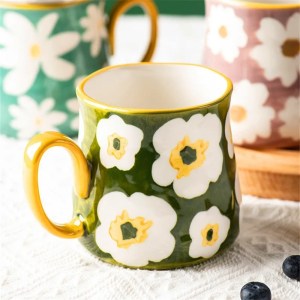DASIES - HAND PAINTED ARTISANAL TURQUOISE BLUE | Large Mug {480ml} - Image 8