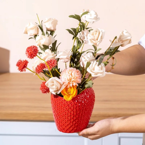 VERDANT MARKET COLLECTION - STRAWBERRY CERAMIC PINK | Butter Dish {With Lid}