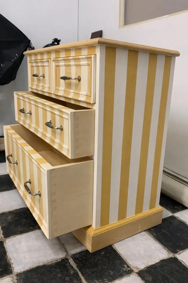 CÔTE D’AZUR STRIPE COLLECTION - MUSTARD YELLOW & WHITE | Drawer Chest