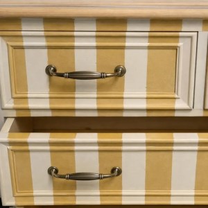 CÔTE D’AZUR STRIPE COLLECTION - MUSTARD YELLOW & WHITE | Drawer Chest - Image 2