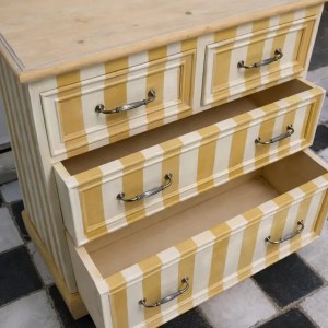 CÔTE D’AZUR STRIPE COLLECTION - MUSTARD YELLOW & WHITE | Drawer Chest - Image 5
