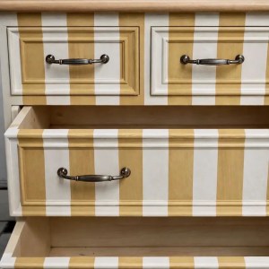 CÔTE D’AZUR STRIPE COLLECTION - MUSTARD YELLOW & WHITE | Drawer Chest - Image 4