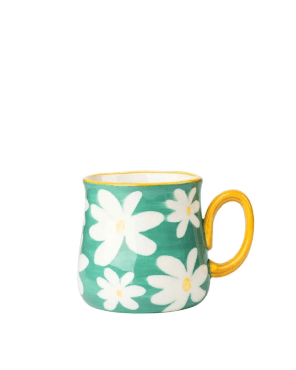 DASIES - HAND PAINTED ARTISANAL TURQUOISE BLUE | Large Mug {480ml}