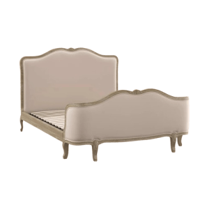 LUMIÈRE BLANC COLLECTION - SOLID OAK LOUIS | Upholstered Bed