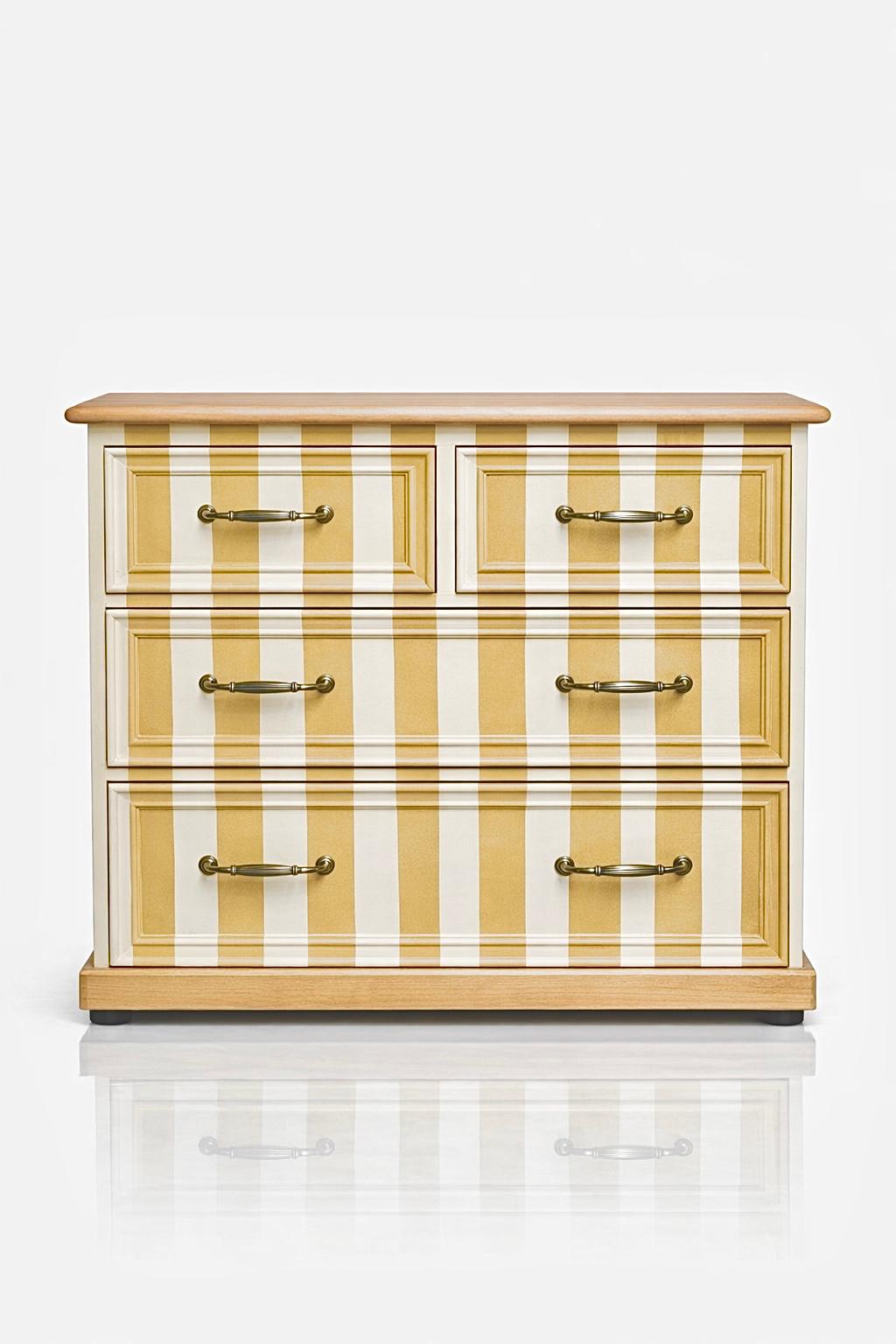 CÔTE D’AZUR STRIPE COLLECTION - MUSTARD YELLOW & WHITE | Drawer Chest - Image 8